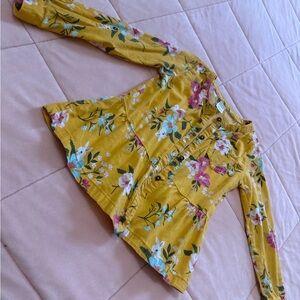 Carter's Yellow Floral Toddler Top